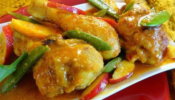 Afbeelding van Desi Drummies (speciale romige drumsticks met mango/appel en sugar snaps)