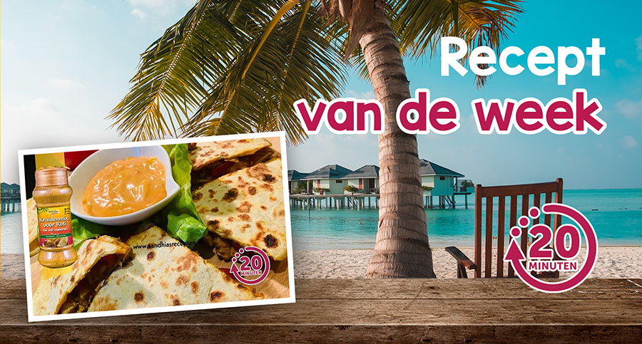 Recept v/d week: Roti Puntjes met kip masala